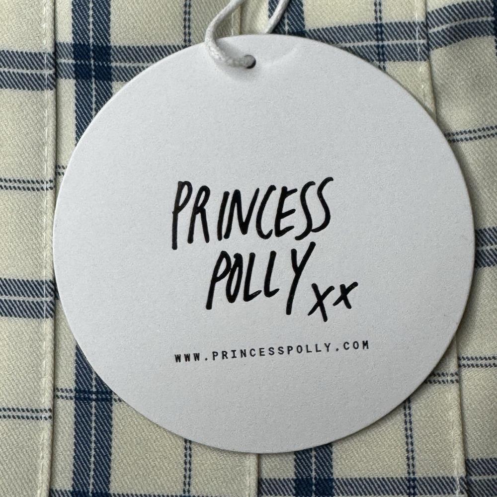 Princess Polly Navy Plaid Pleated Mini Skirt Women's S/M Schoolgirl Y2K Style - Picture 8 of 11